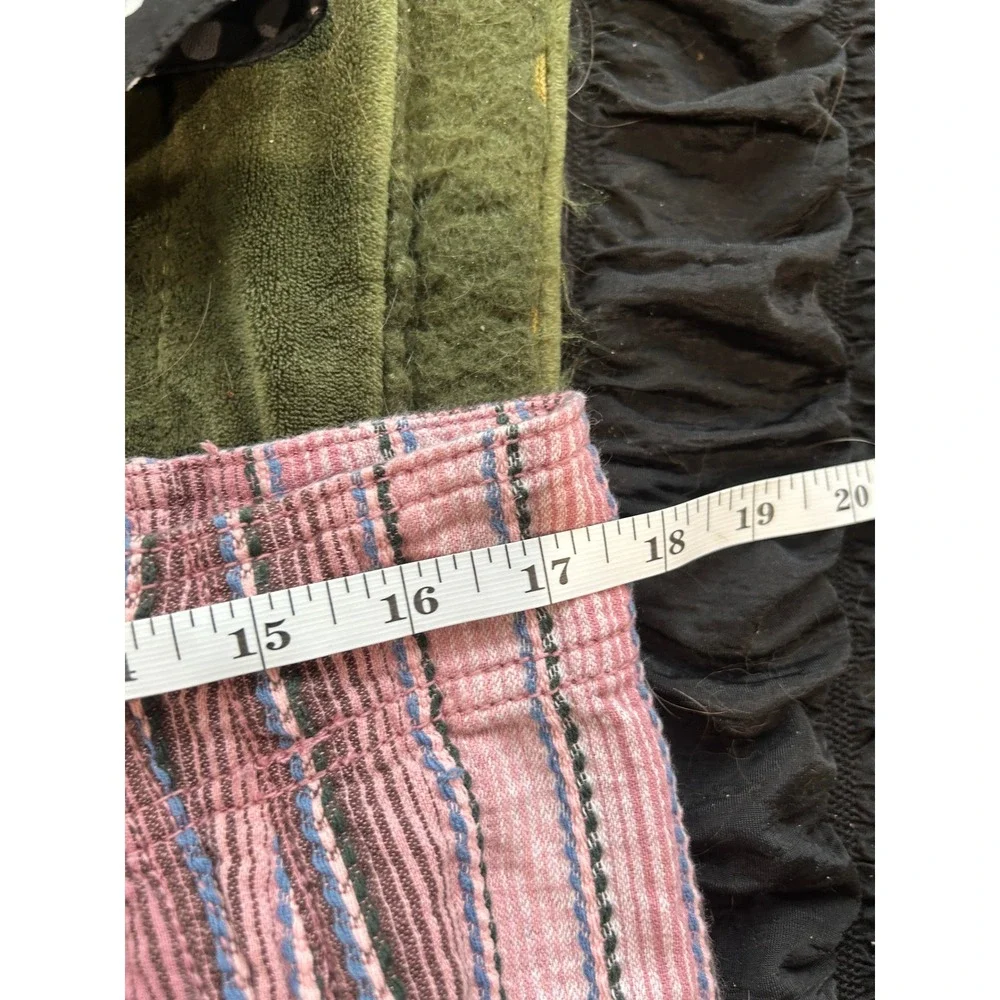Free People Pink Striped Gauze Wide Leg days end Pant XL Boho Elastic Waist - Picture 8 of 9